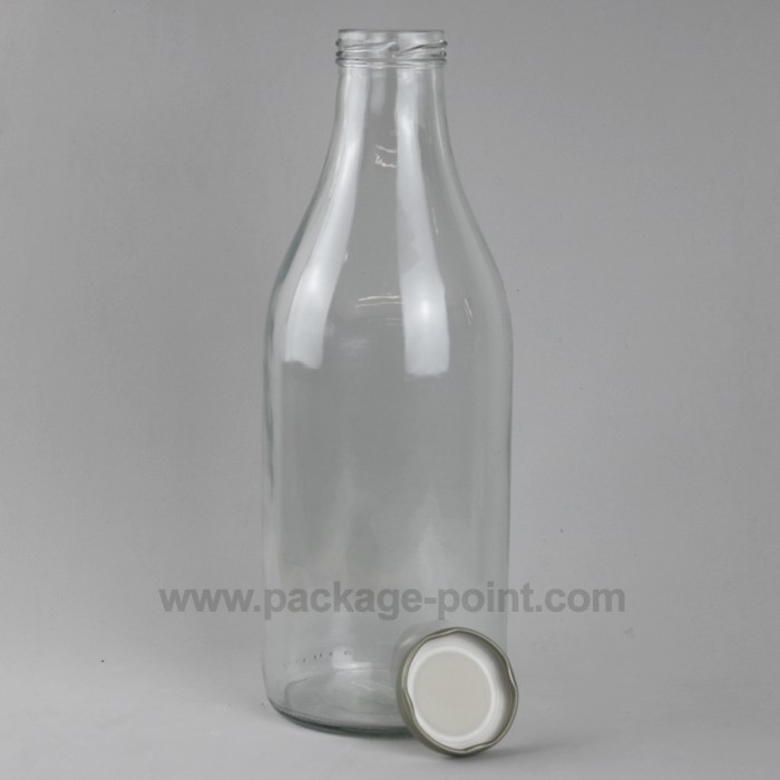 1000 ml Milk Round Glass Bottle